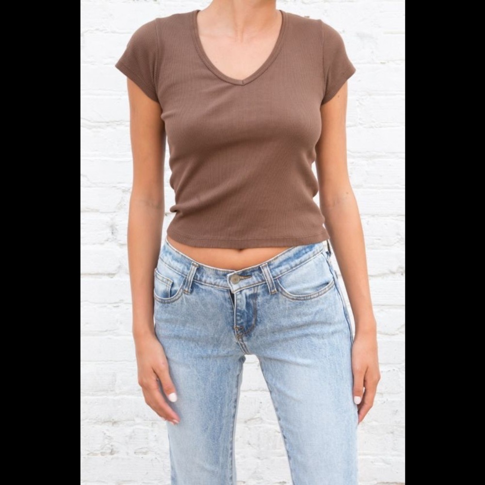 Brandy Melville brown Ashlyn top NWOT